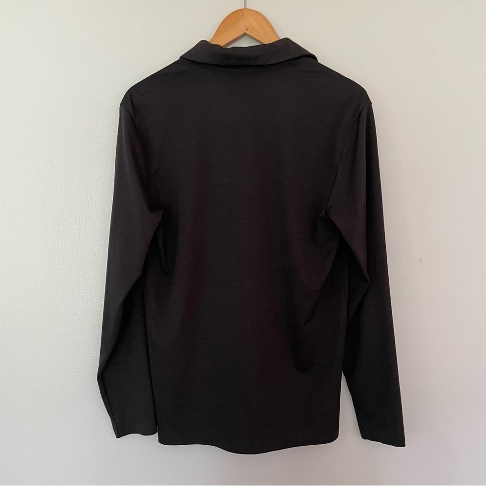 Mens Walter Hagen Dark Grey Long Sleeve Golf Polo - Picture 4 of 4